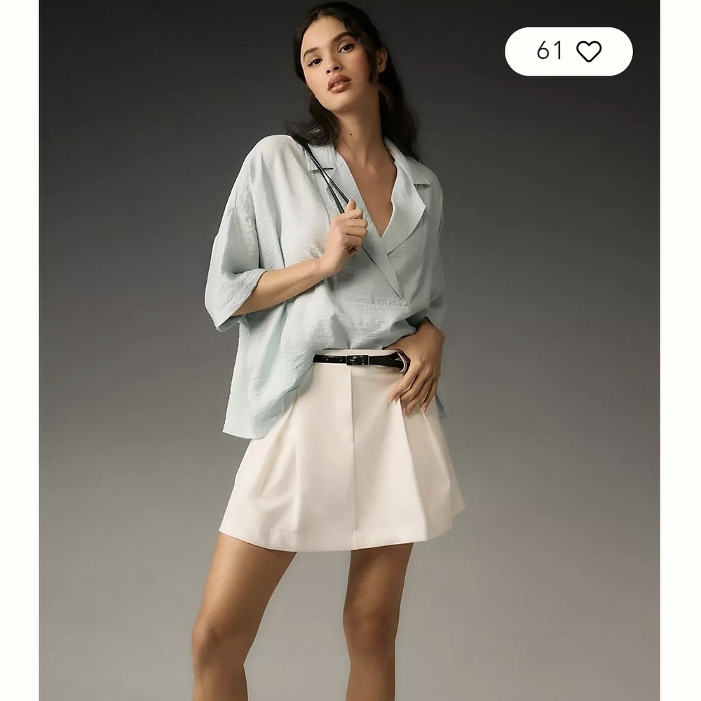 Anthropologie Light Blue Blouse
